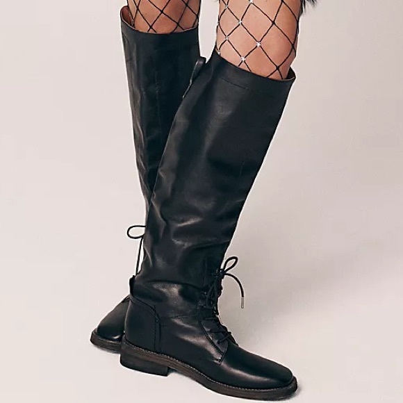New We The Free x Free People Tanner 6 & 7.5 Tall Leather LaceUp Knee High Boots - Picture 10 of 12